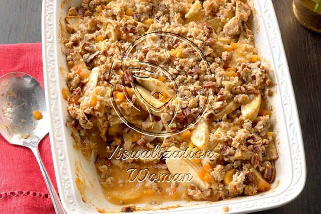 Gingered Apricot-Apple Crumble