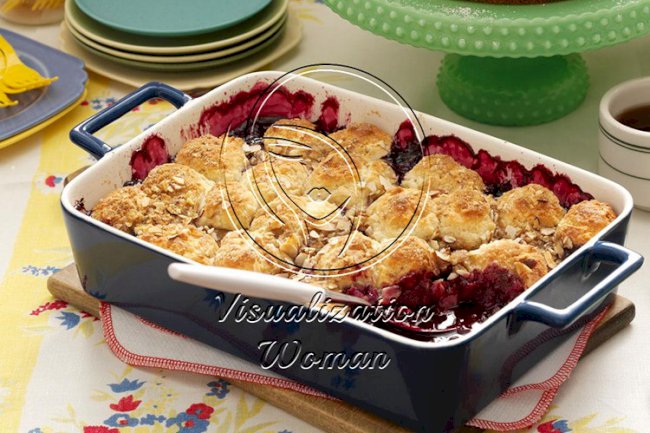 Blueberry-Apple Cobbler with Almond Topping