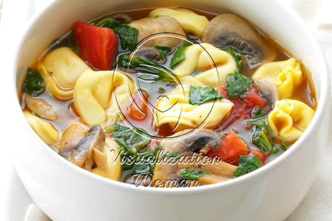 Mushroom Tortellini Soup
