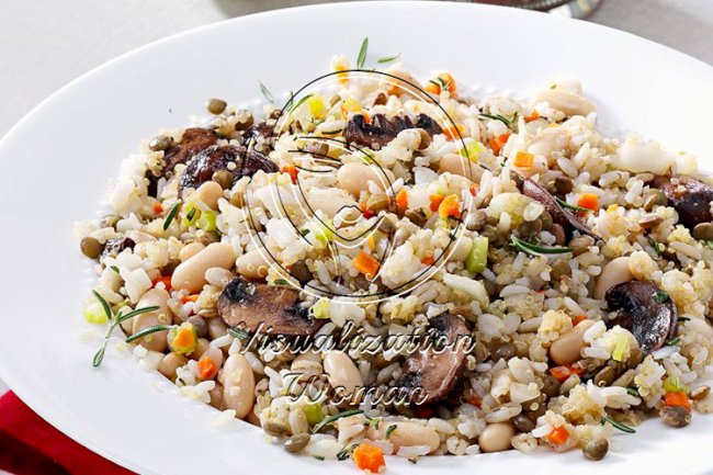 Lentil White Bean Pilaf