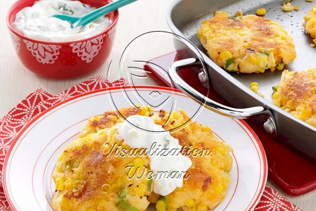 Loaded Cheddar-Corn Potato Patties