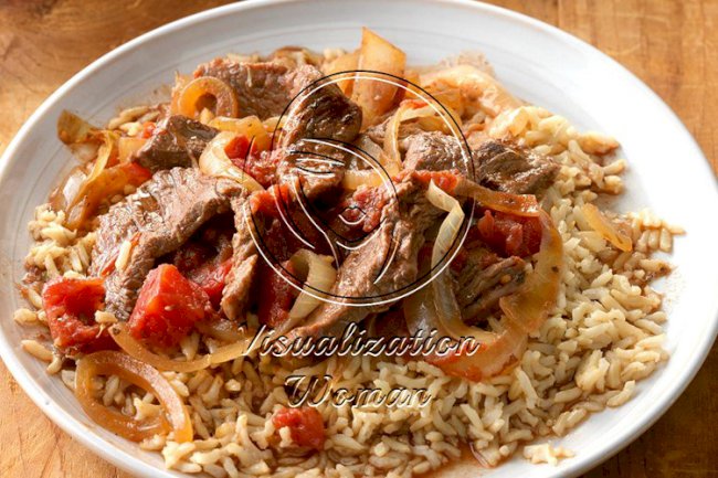 Sirloin Strips over Rice