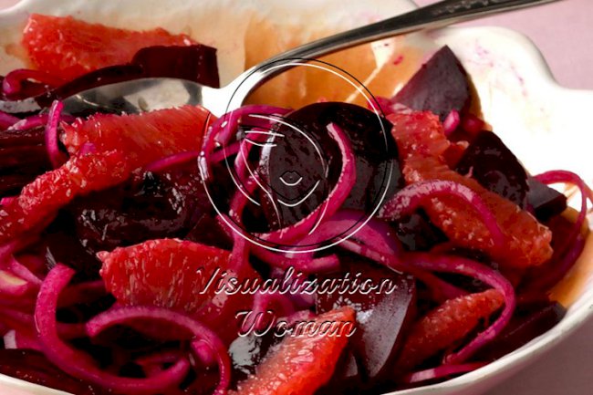 Pressure-Cooker Beet, Grapefruit & Onion Salad