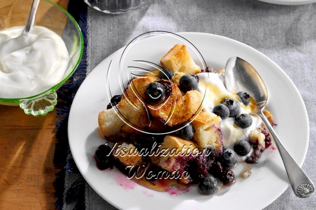 Pressure-Cooker Cinnamon Blueberry French Toast