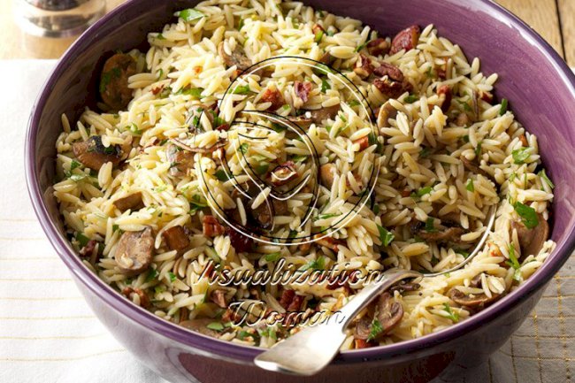 Lemon Mushroom Orzo