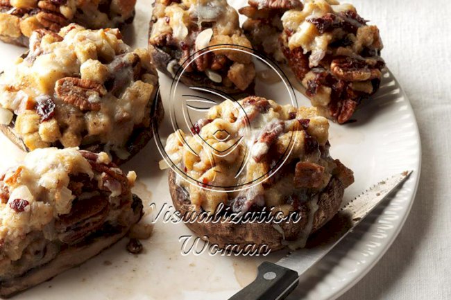 Cherry & Fontina Stuffed Portobellos