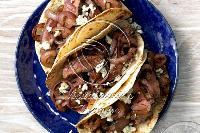 Grilled Beef and Blue Cheese Tacos