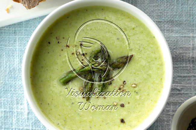 Cheesy Cream of Asparagus Soup