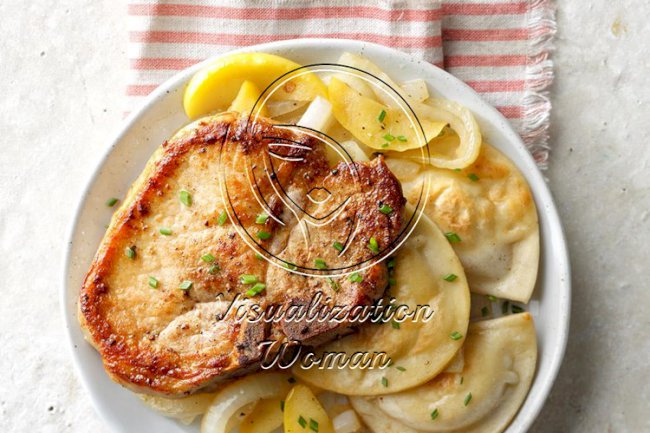 Pork Chops ‘n’ Pierogi