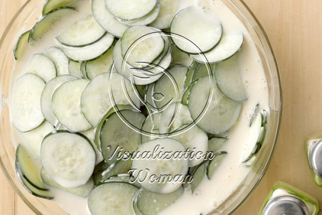 Cucumbers with Dressing