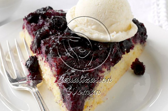 Blueberry Upside-Down Skillet Cake
