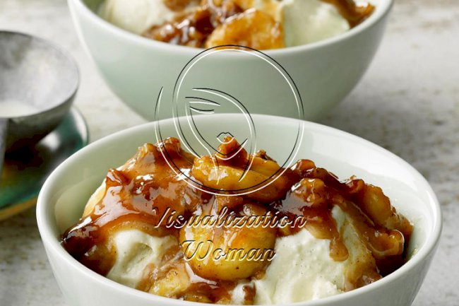 Bananas Foster Sundaes for 2