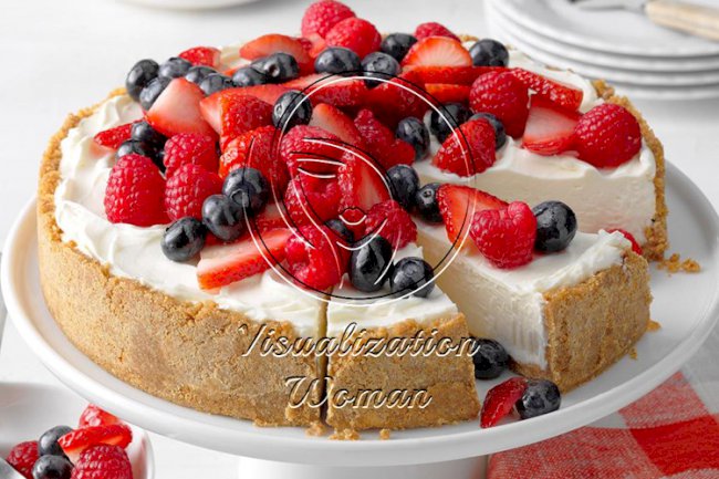 Triple Berry No-Bake Cheesecake