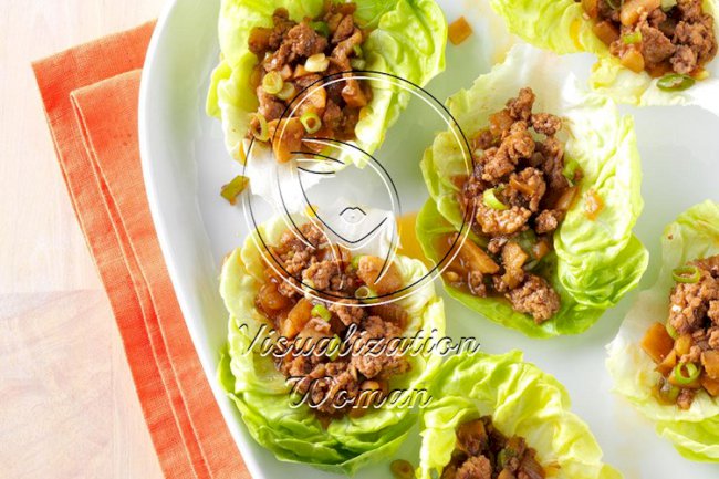 Ginger Pork Lettuce Wraps