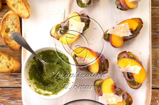 Peach Bruschetta
