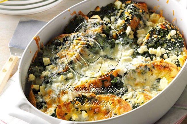 Spinach Feta Strata