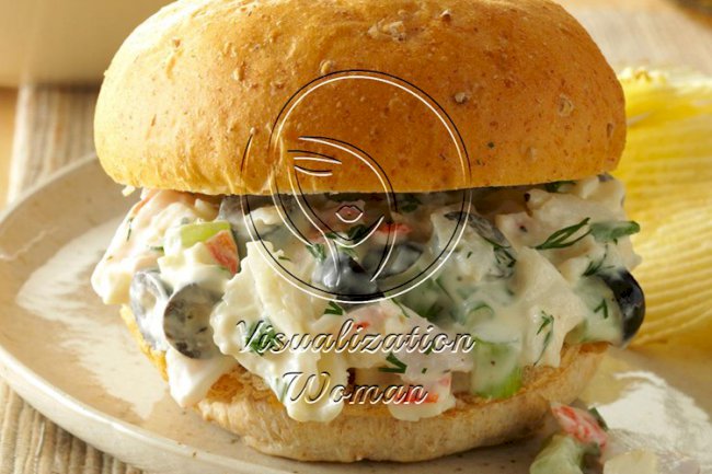 Dilled Seafood Salad Sandwiches
