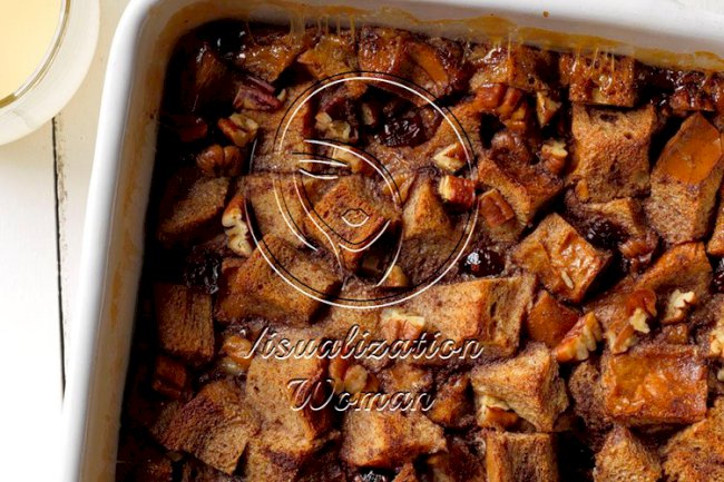 Cranberry Amaretto Bread Pudding