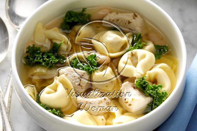 Chicken and Kale Tortellini Soup
