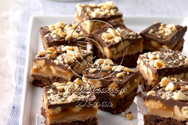 Peanut Caramel Brownie Bites