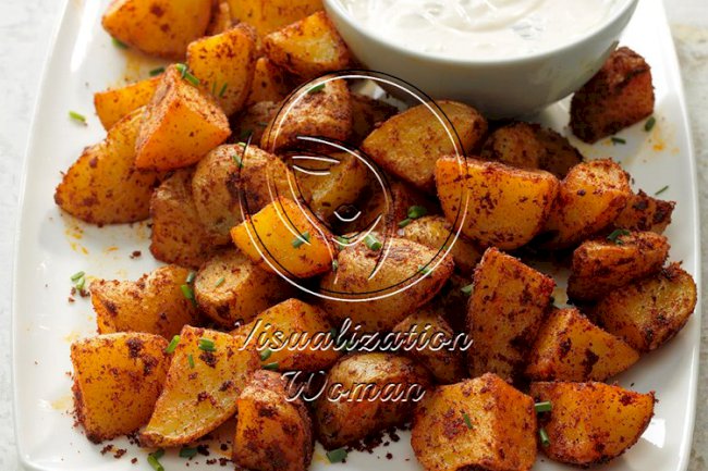 Spicy Potatoes with Garlic Aioli