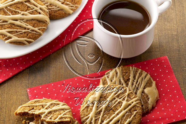 Coffee-Glazed Molasses Cookies