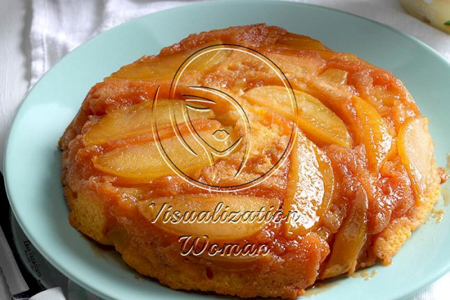 Upside-Down Apple Cake with Butterscotch Topping