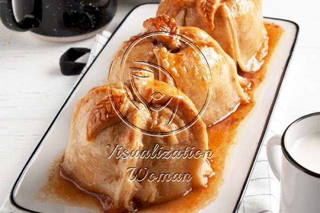 Apple Dumplings with Sauce