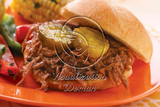 Shredded Barbecue Beef Sandwiches
