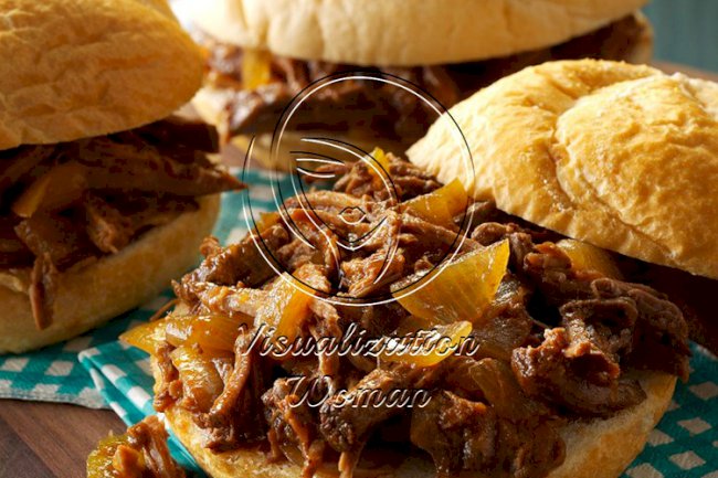 Shredded Steak Sandwiches