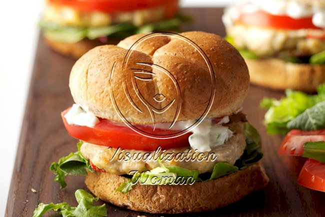 Feta Chicken Burgers