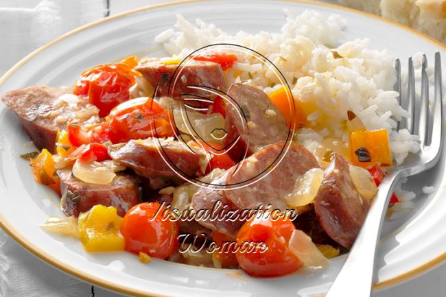 Greek Sausage and Peppers