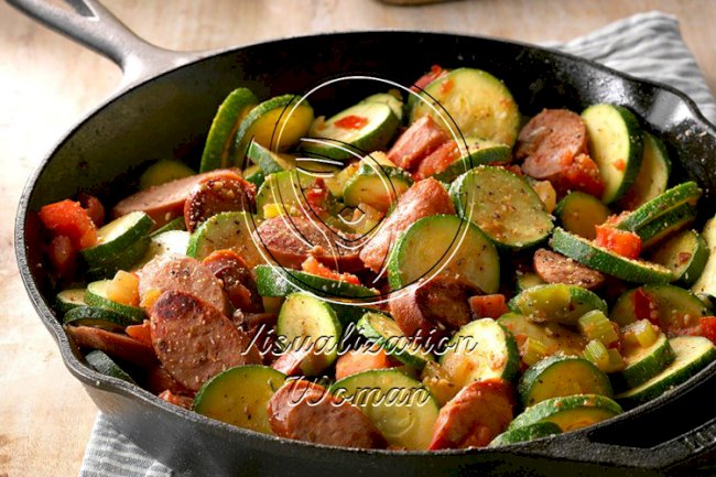 Skillet Zucchini and Sausage