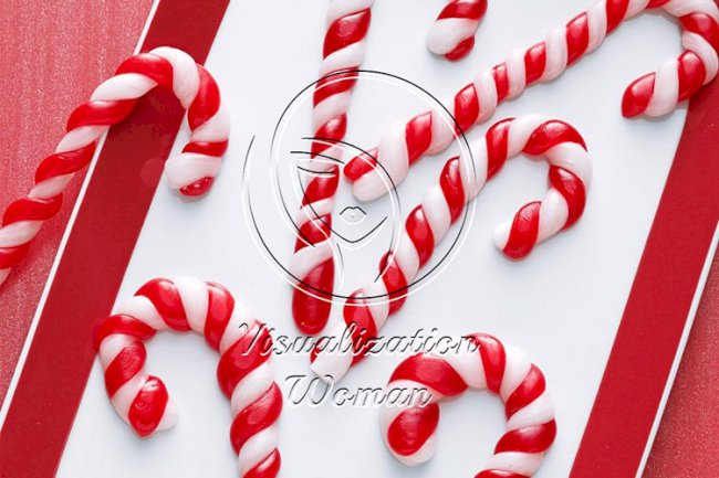 Pulled Taffy Candy Canes