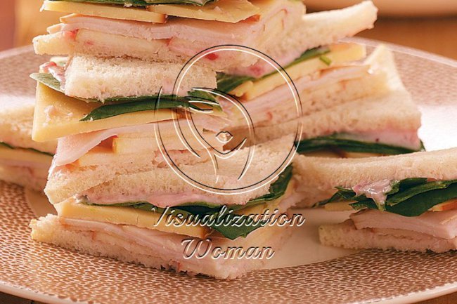 Turkey, Gouda & Apple Tea Sandwiches