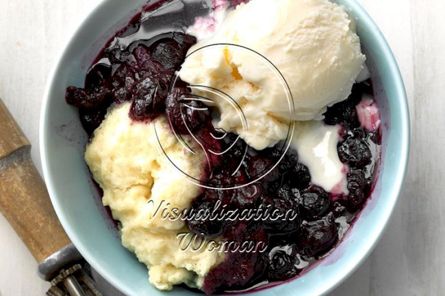 Slow-Cooked Blueberry Grunt