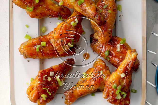Sticky Maple Pepper Glazed Chicken Wings