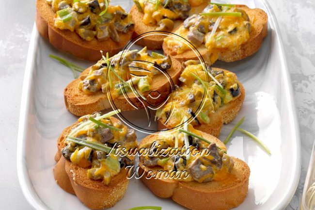 Mushroom and Olive Bruschetta