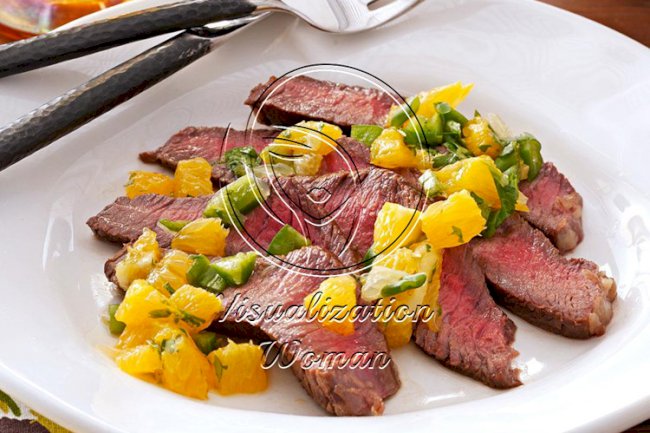 Steak with Citrus Salsa