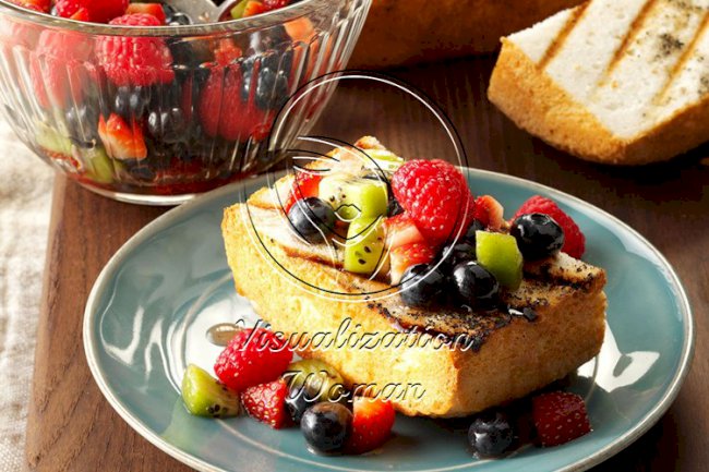 Grilled Angel Food Cake with Fruit Salsa