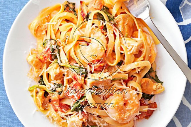 Chicken & Shrimp Fettuccine