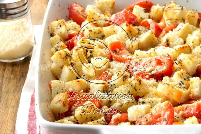 Crouton Tomato Casserole
