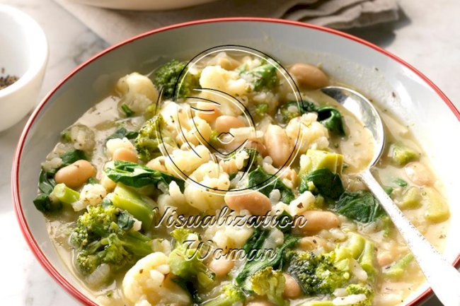 Arborio Rice and White Bean Soup