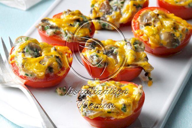 Mushroom-Stuffed Tomatoes