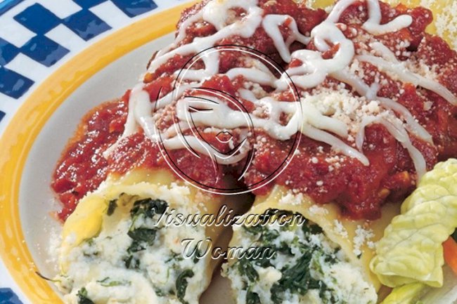 Spinach Cheese Manicotti