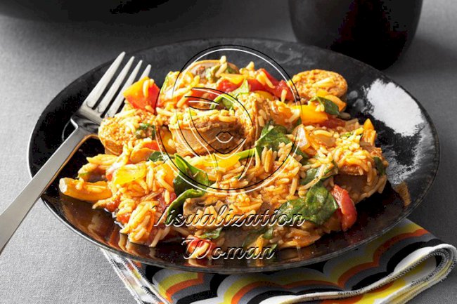 Hearty Sausage and Rice Skillet