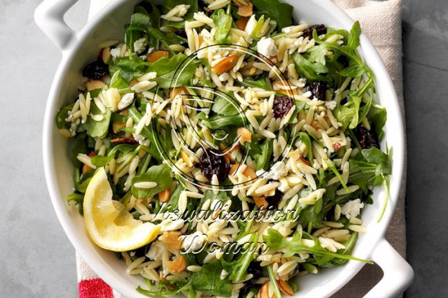 Orzo with Feta and Arugula