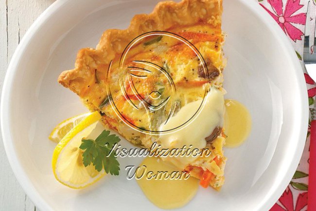 Crab Quiche with Hollandaise