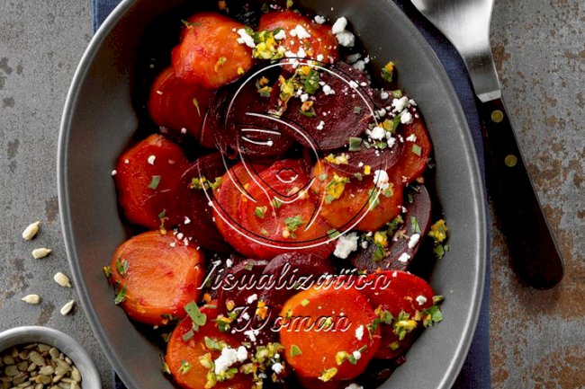 Roast Beets with Orange Gremolata and Goat Cheese