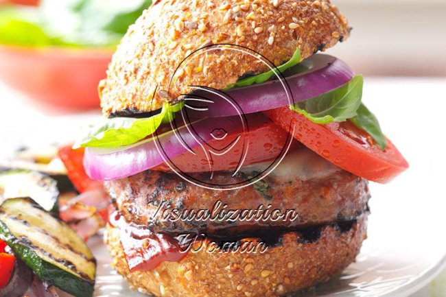 Barbecued Basil Turkey Burgers